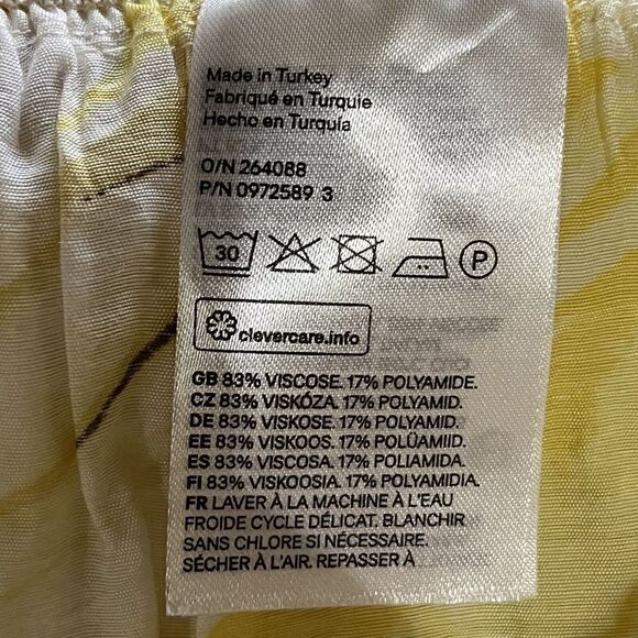 H&M Sunflower Jumpsuit Sz L Playsuit Romper Trouser Wide Leg Yellow Floral - Picture 10 of 11